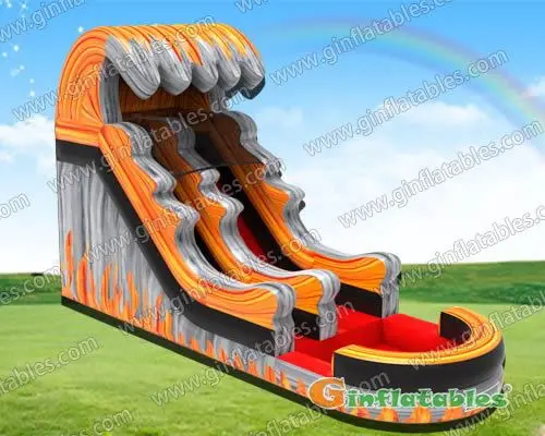 Inflatable fire water slide