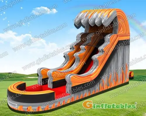 Inflatable fire water slide