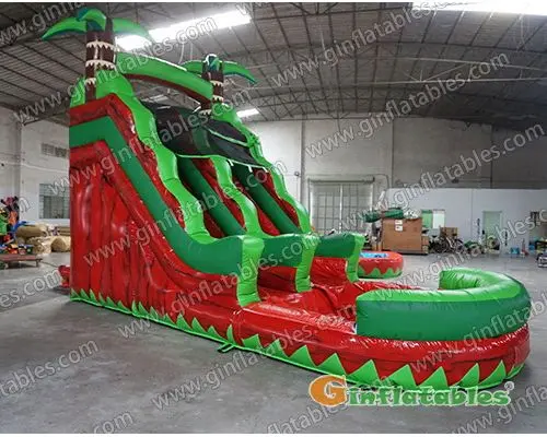 Jungle trees water slide