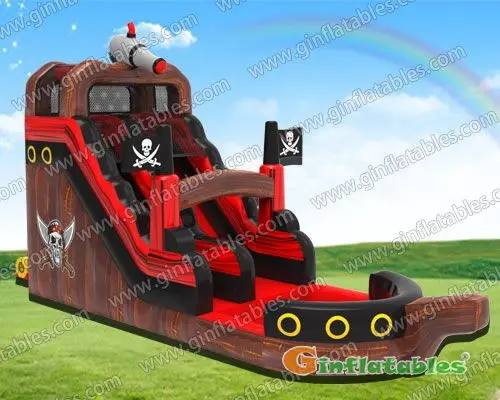 Pirate ship water slide