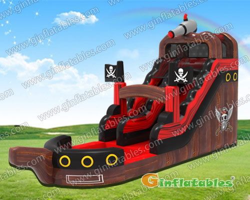 Pirate ship water slide