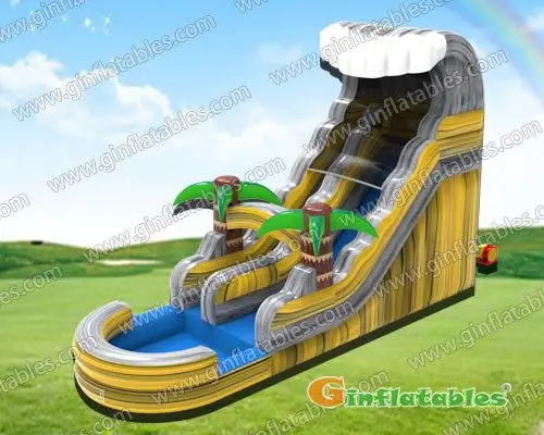 Palm trees water slide