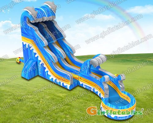 Dolphin wave water slide n slip Dolphin wave water slide n slip