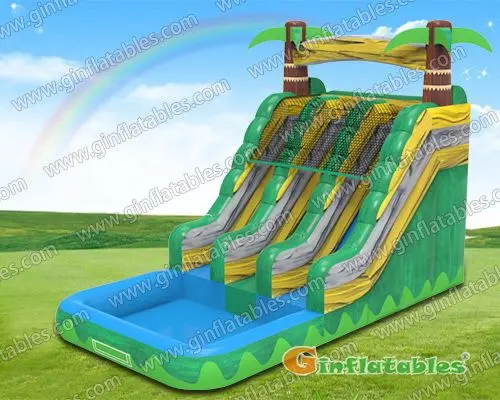 16 ft Forest dual water slide