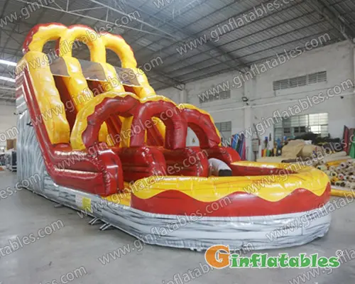 Dual lane water slides