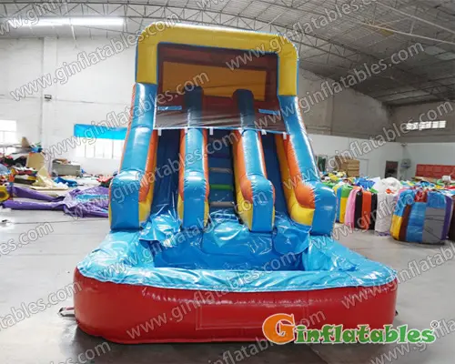 20 ft Backyard water slide inflatable dual lane