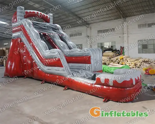 Red marble water slide