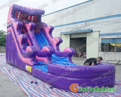 Purple marble water slide