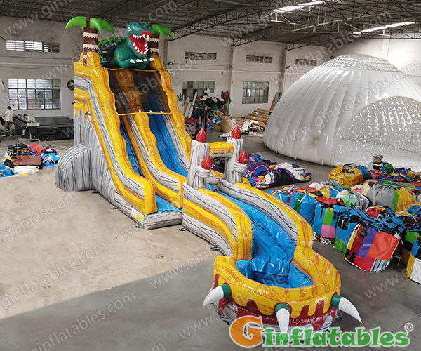 GWS403 Dinosaur Water Slide Inflatable Water Slides Products Ginflatables