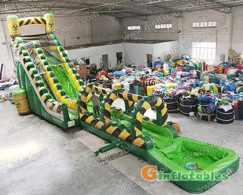 22ftH Toxic water slide n slip with pool