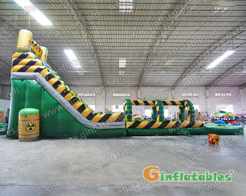 22' Toxic water slide n slip with pool inflatable for sale | Inflatable ...