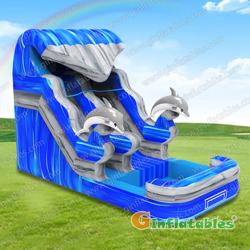 Dolphin wave water slide