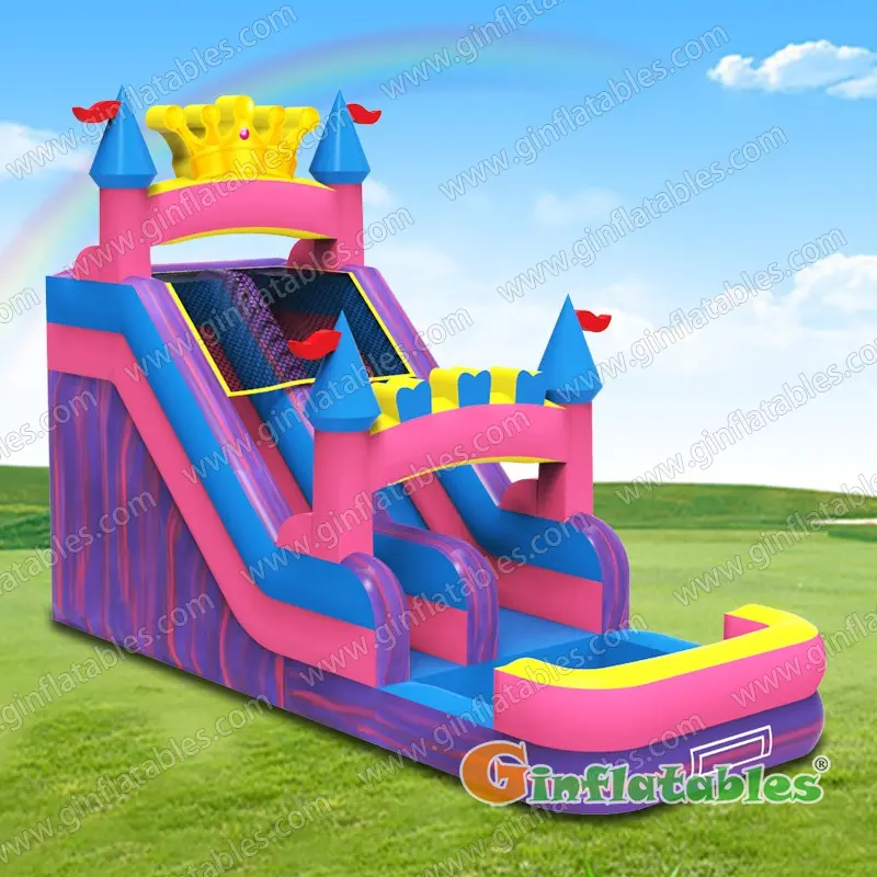 18FT Princess Crown backyard water slide