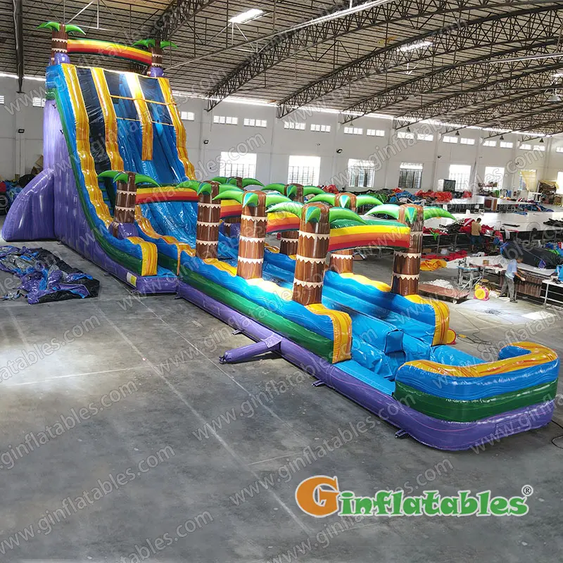 28ft jungle trees water slide n slip