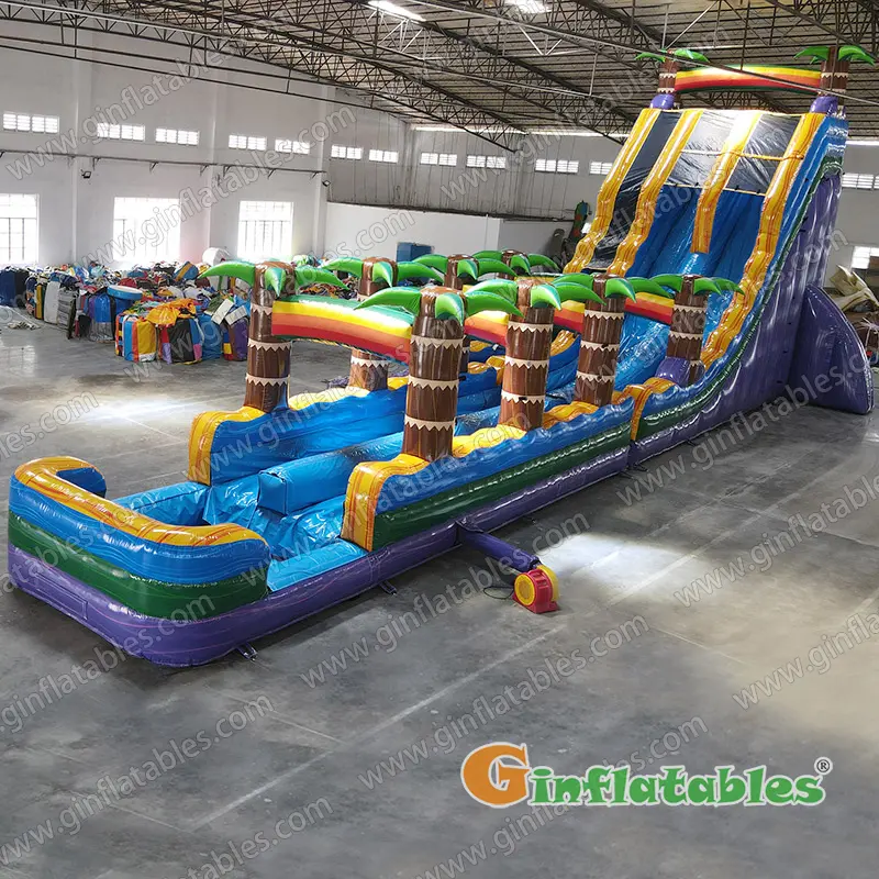 28ft jungle trees water slide n slip