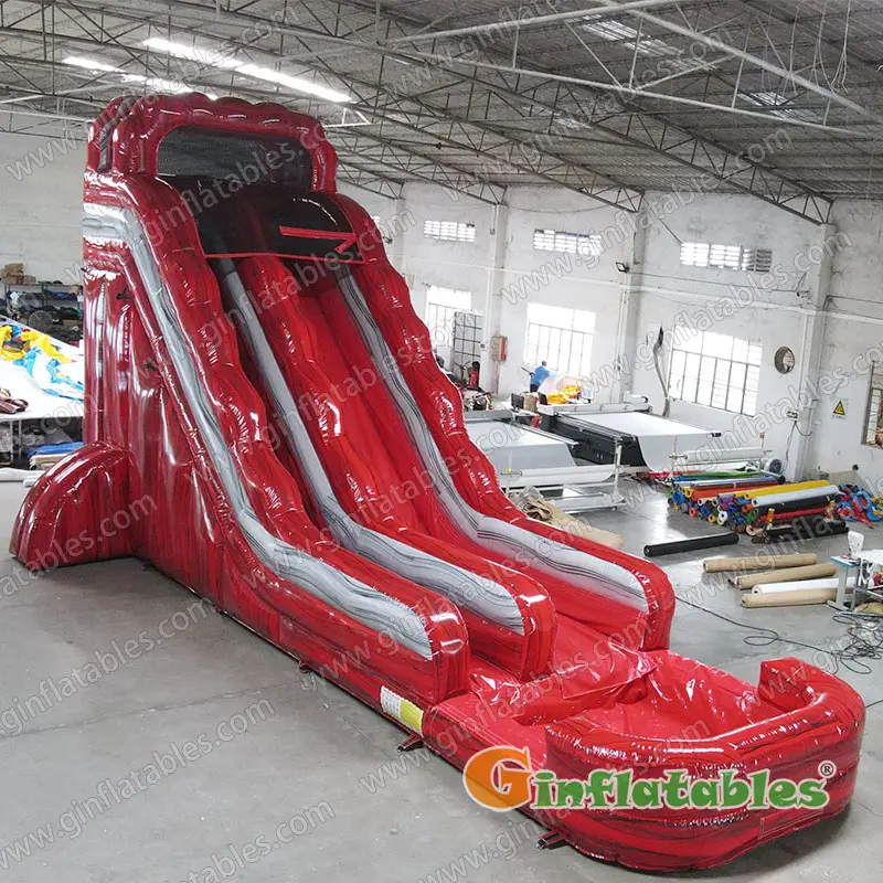 22ft red marble water slide