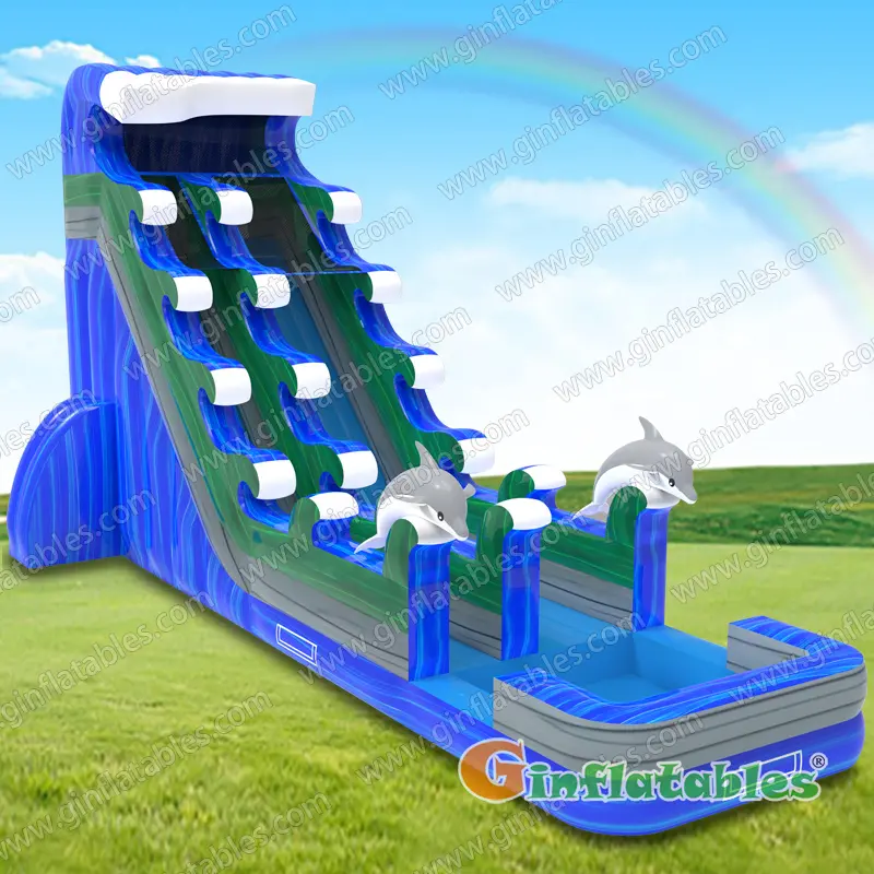 Dolphin wave water slide