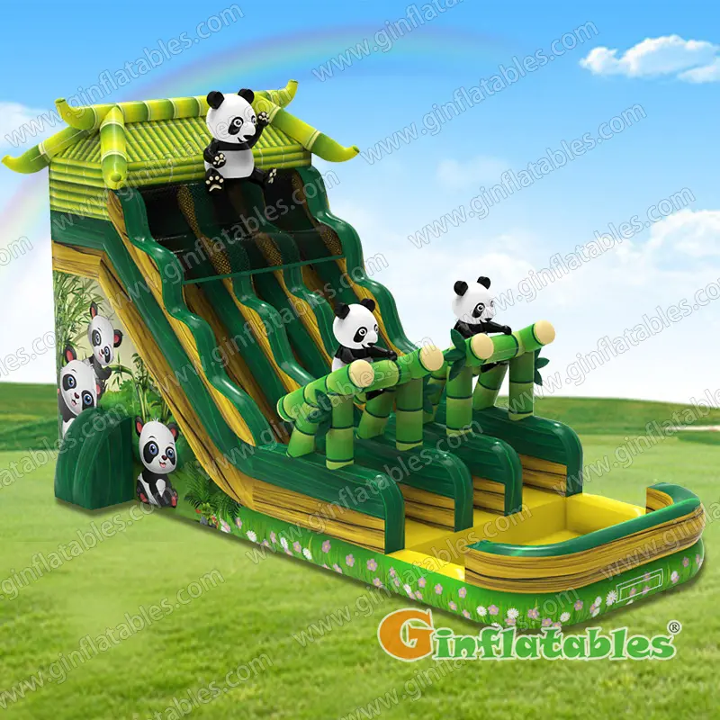Panda water slide dual lane 