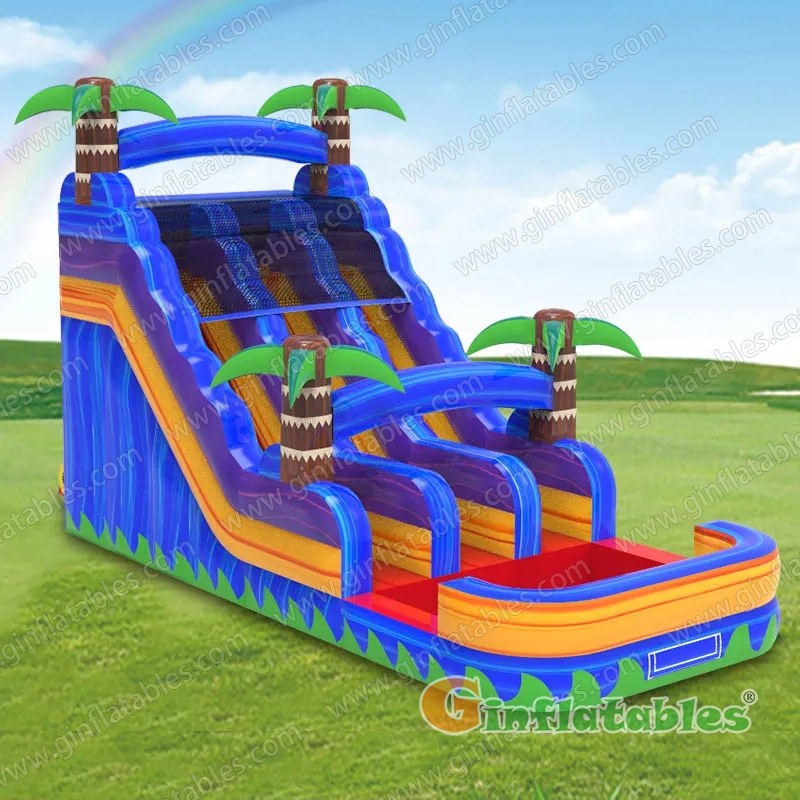 Palm Tree Dual Lane Water Slide 