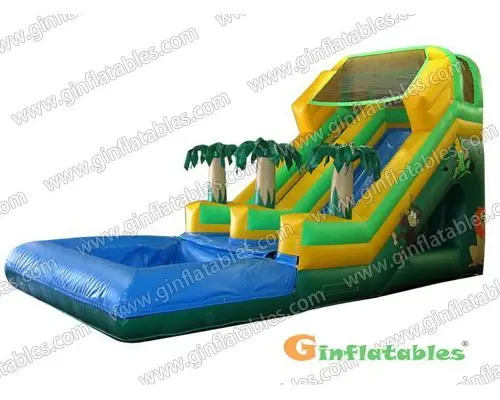 Tropical Dual Lane Water Slide