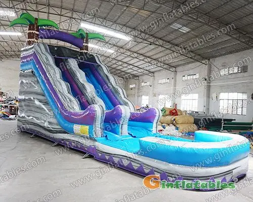 Grey marble water slide