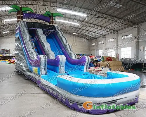 Grey marble water slide