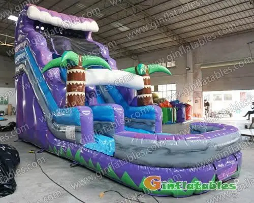 Purple marble water slide