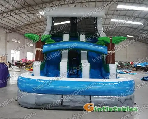Grey marble wave water slide