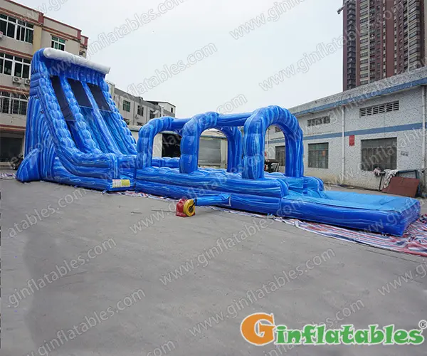 65ft BLUE CRUSH 2 LANE RUN N SPLASH 