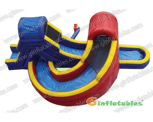 U turn water slide sealed inflatables sale