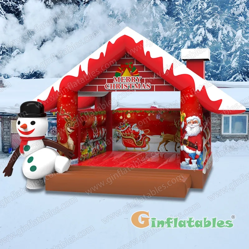 Christmas house n snowman