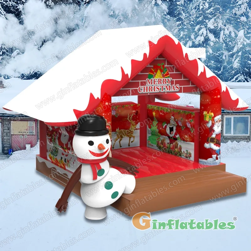 Christmas house n snowman