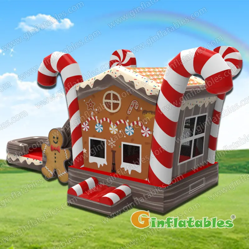 Candy cane Christmas bounce combo
