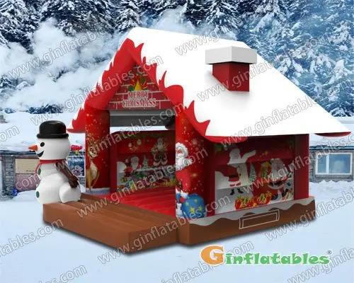 Christmas house n snowman
