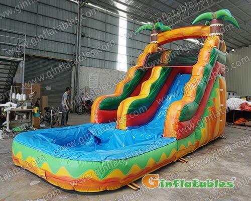 inflatable jungle water slide