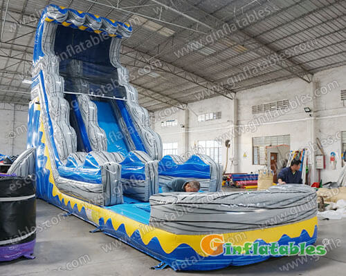 Blue wave water slide