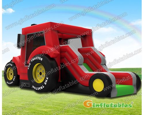 Tractor bounce house combo