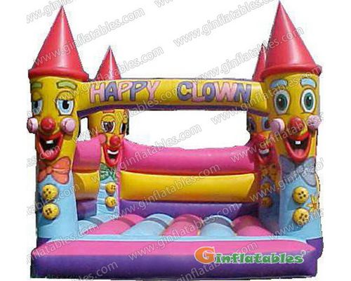 16.5' Happy clown castle inflatable