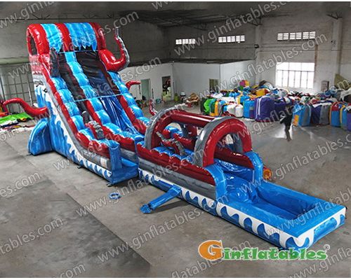 Inflatable octopus water slide n slip with pool Inflatable octopus water slide n slip with pool