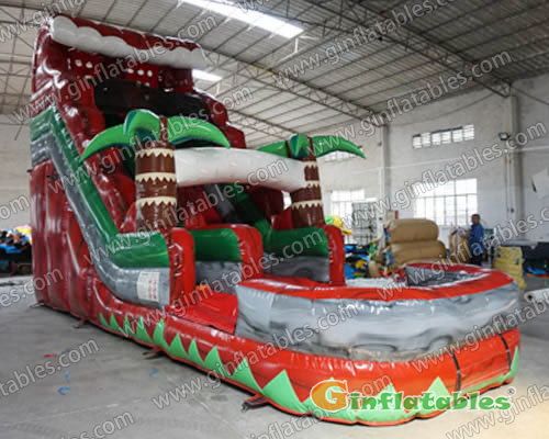 Red marble water slide Red marble water slide